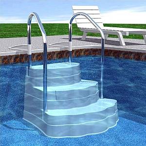 inground pool steps for elderly