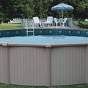 Bermuda Round Aluminum Pool and Skimmer 28ft x 54in