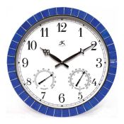 Blue Tile Indoor/Outdoor Clock - 12759BL